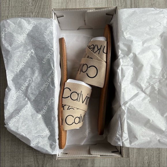 Calvin Klein Shoes Calvin Klein Bainy Logo Slides Poshmark